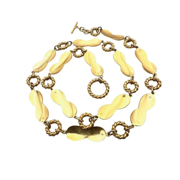 Vintage Gucci Womens Belt Or Necklace Gold Plated Red Green Enamel 36 Inch - Picture 5 of 7